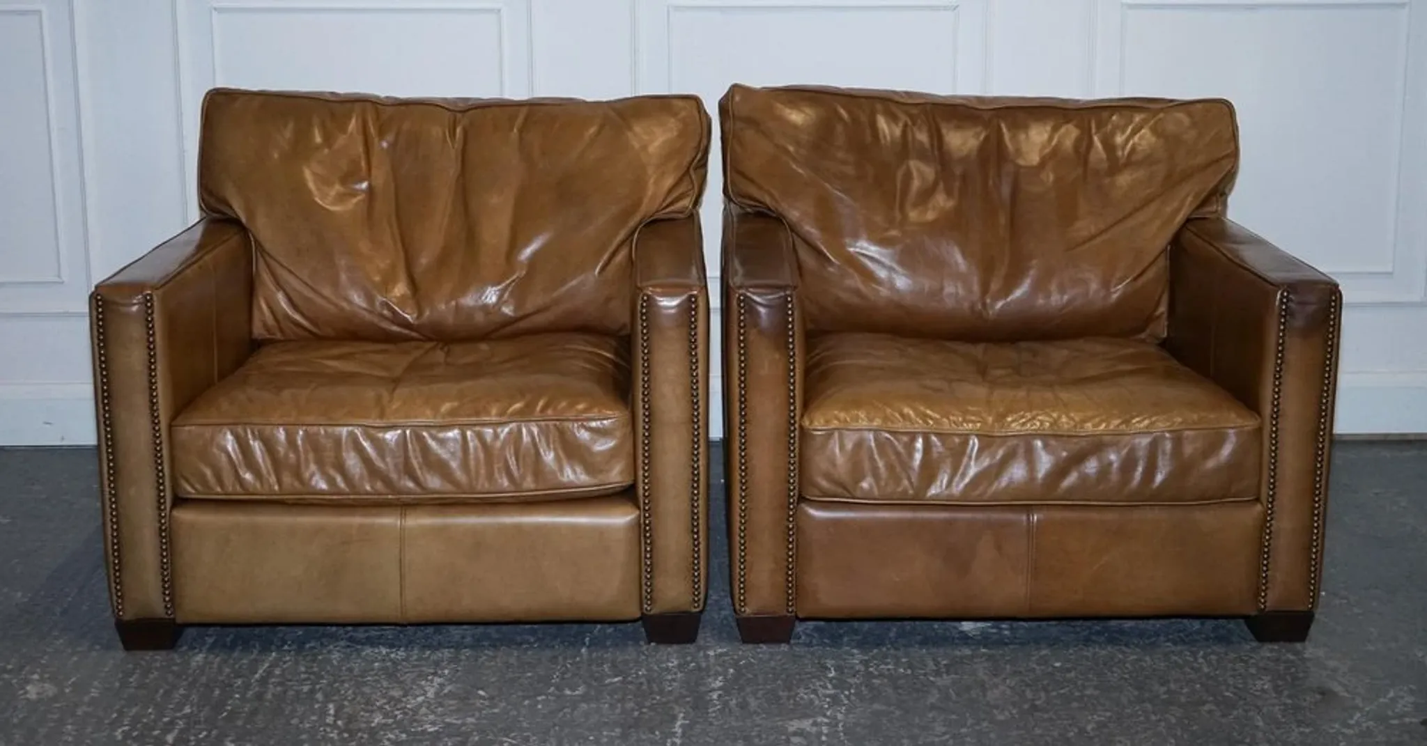 Leather Armchairs Tanned by Timothy Oulton Viscount