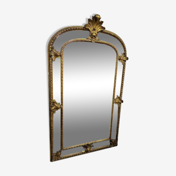 Golden mirror with frame to restore gild to the sheet of the XlXth