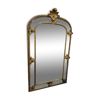 Golden mirror with frame to restore gild to the sheet of the XlXth