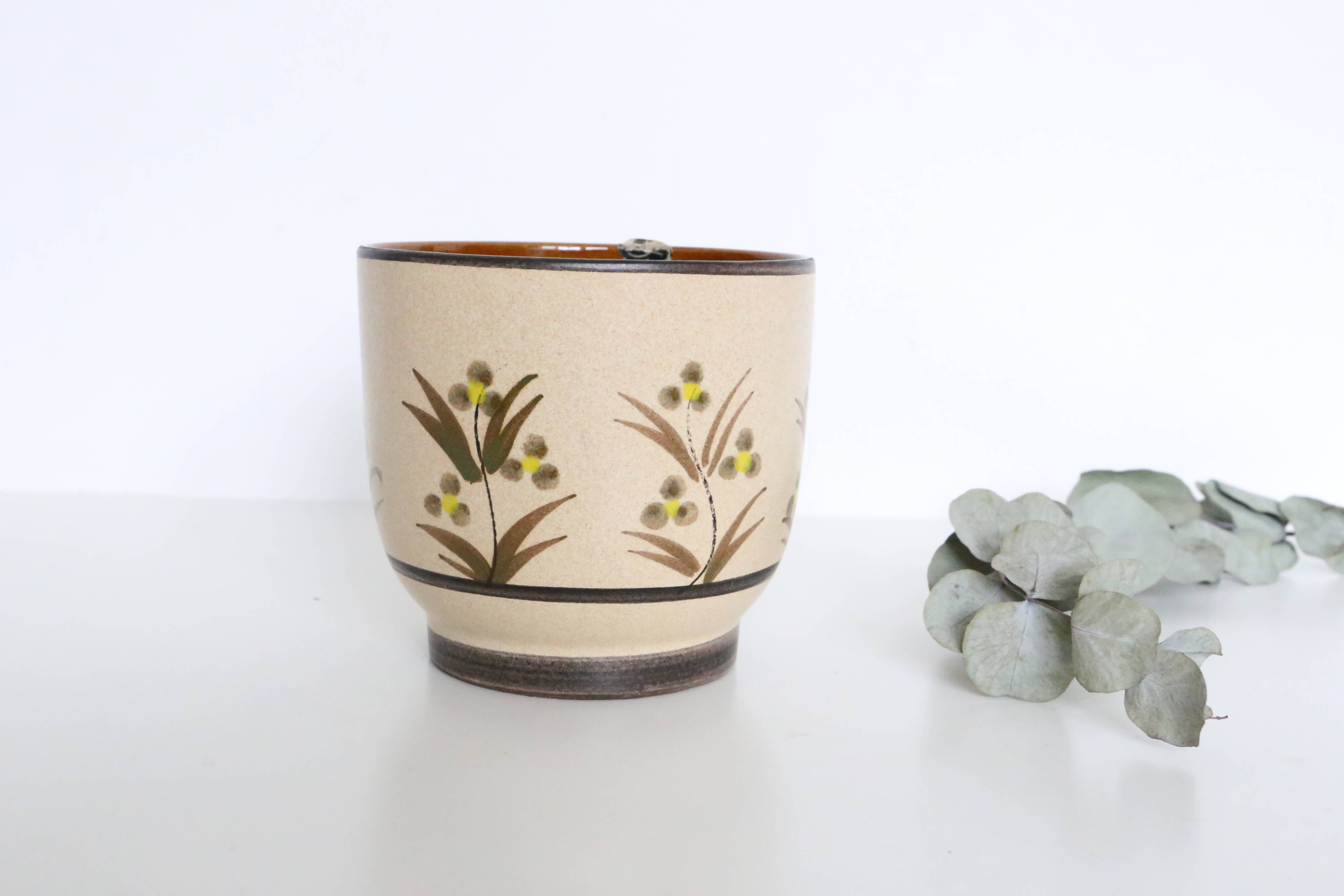 Antique ceramic pot cover, vintage