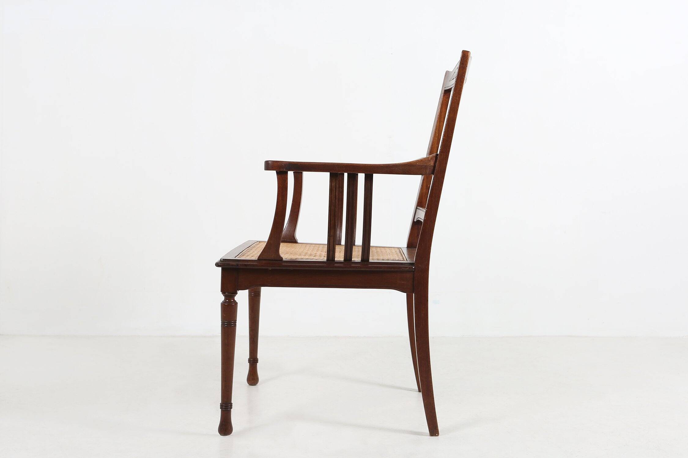 Antique French Armchair with Cane Seat, France, circa 1890