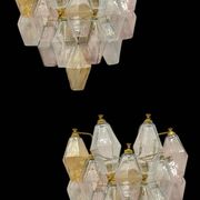 Murano Glass Polygon Sconces Set of 2