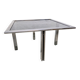 Table basse en métal et verre fumé