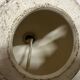 Vintage round plaster lamp base h 20 cm