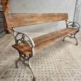 Old garden bench, park bench cast iron with hardwood 170 cm