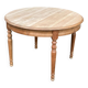 Art Deco round extendable dining table renovated in solid oak 225cm 20th century