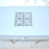 Revamped vintage bedside on blue
