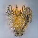 Kinkeldey XL 5-tier cut crystal wall sconce, gilt brass, Germany, 1970s