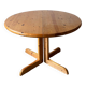 Round solid pine dining table with 2 extensions