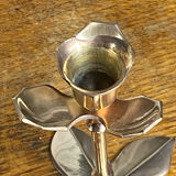 Brass flower candle holder
