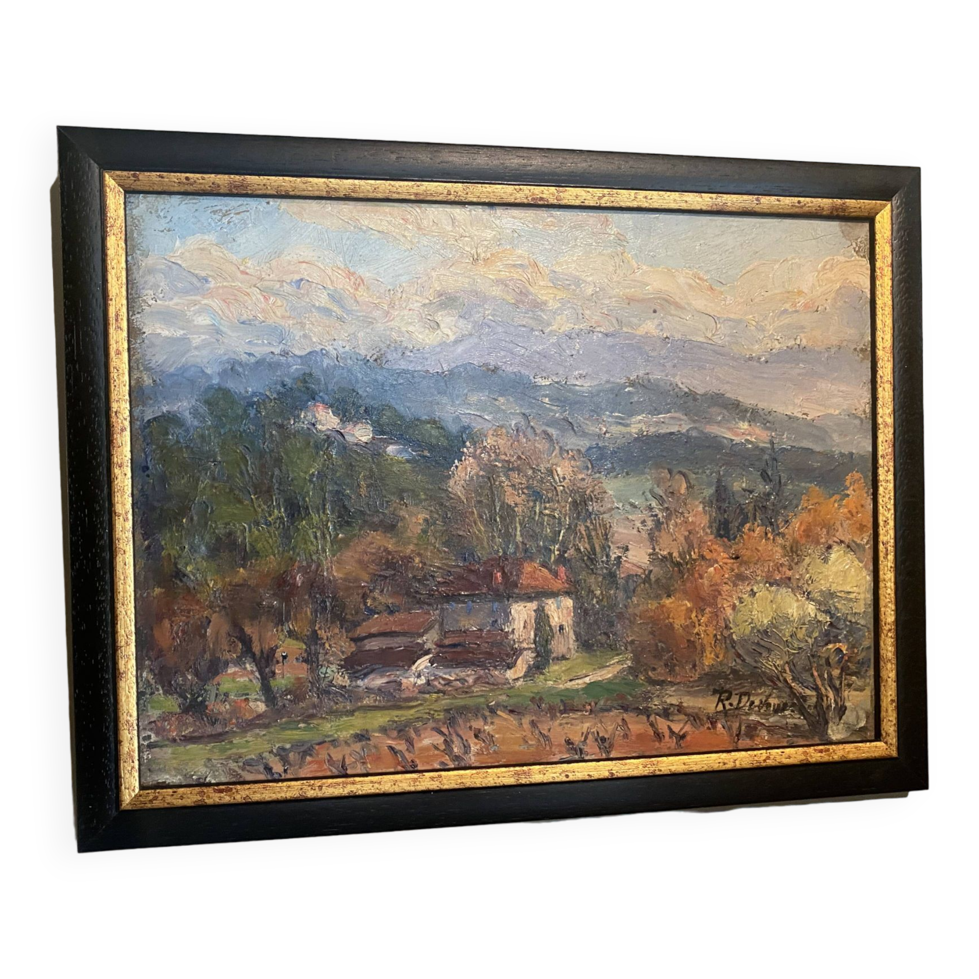 Provencal painter painting Devouassoux