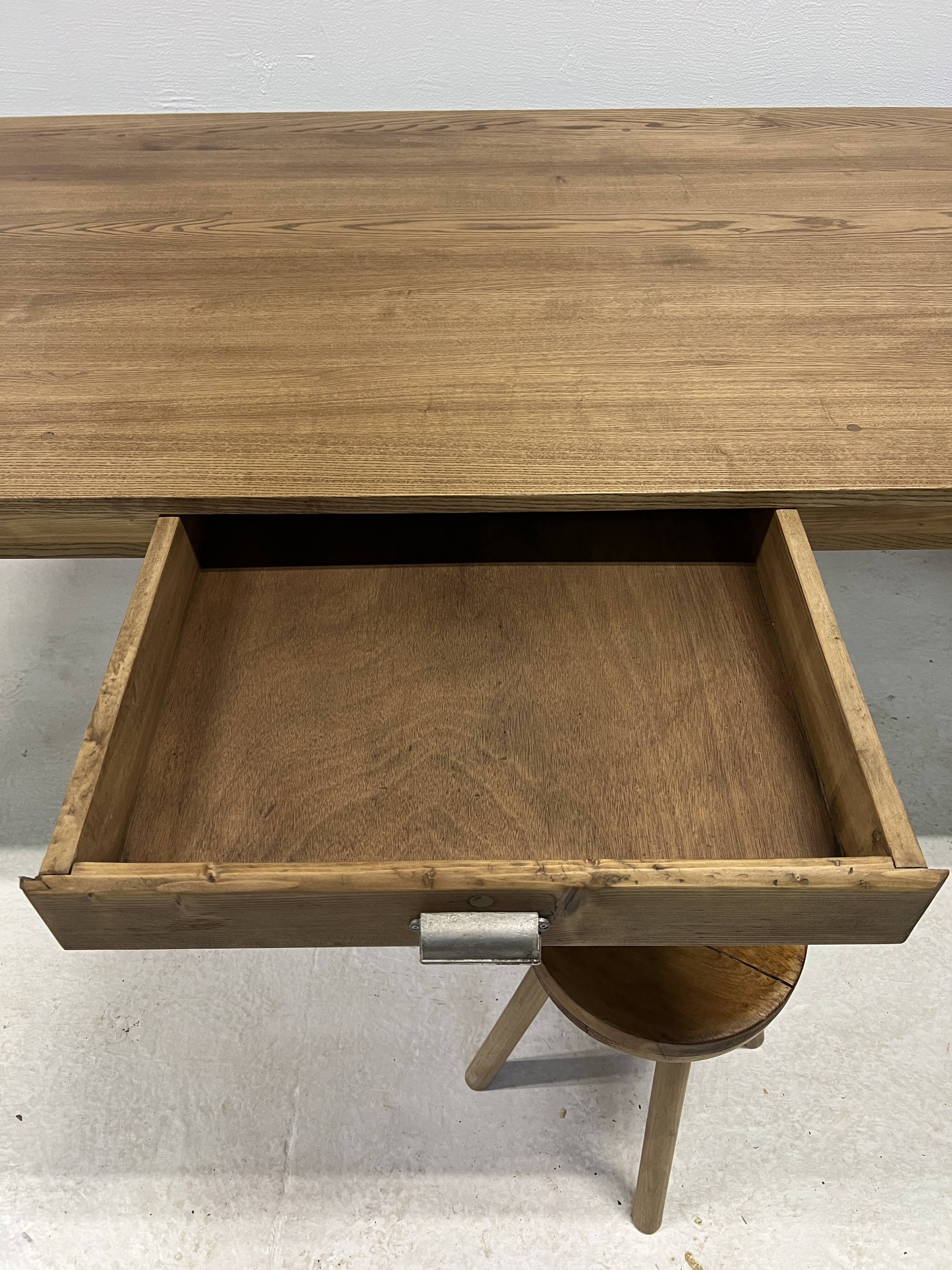 Oak and pine farmhouse table