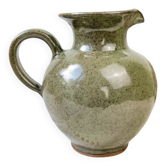 Vintage decanter in gray/green stoneware art deco style