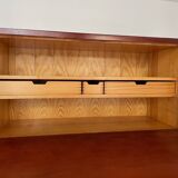 Vintage double string shelf with cabinet