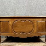Louis XV period center desk in solid cherry wood circa 1750 Opening in