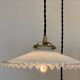 Pair of serrated opaline pendants