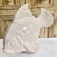 Poisson céramique craquelé Art Déco Le Jan