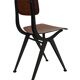 Vintage industrial children's chair, school chair, Dutch design