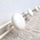 Vintage metal wall coat rack 5p cream