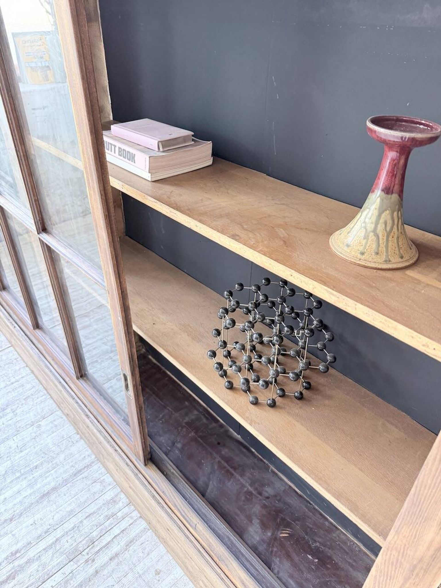 XXL industrial sideboard with glass doors