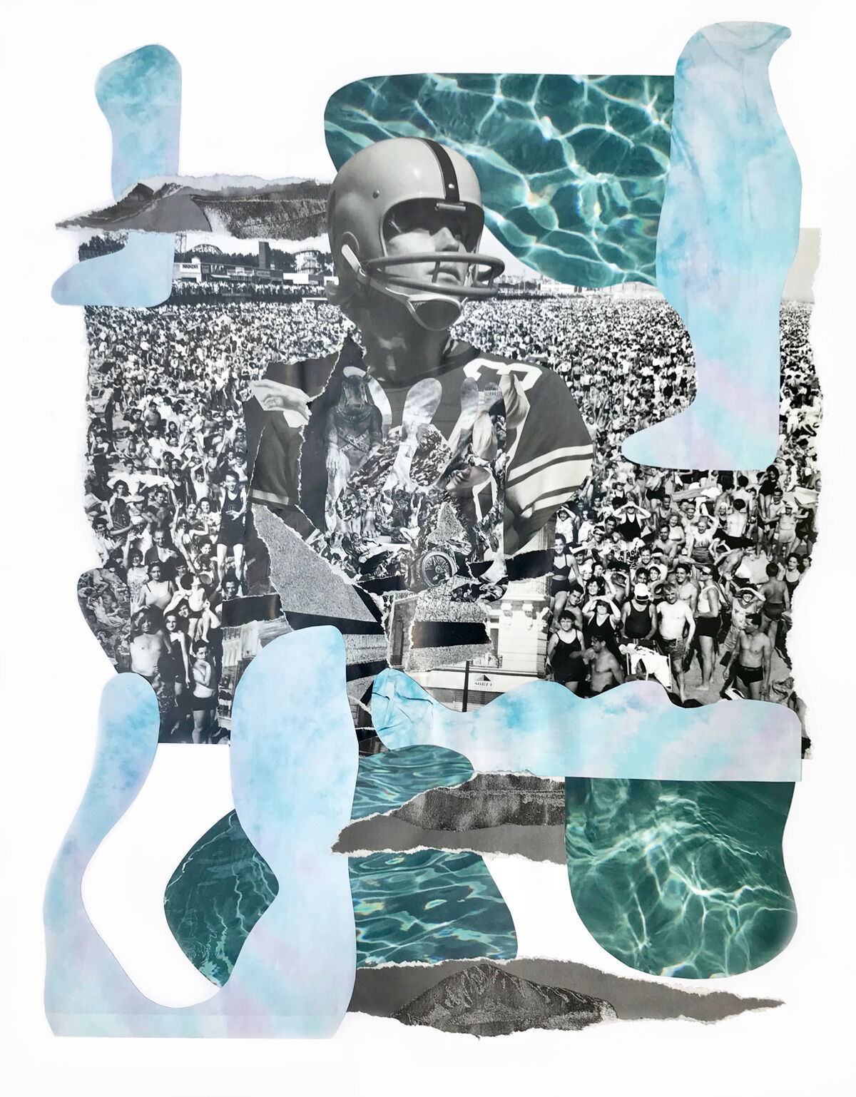 Collage love at the beach