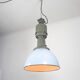 Suspension vintage en émail bleu clair de l'usine ElKo, années 1960