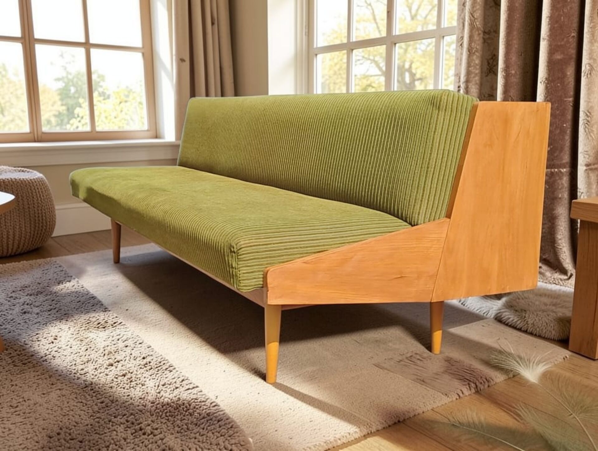 Jitona sofa bed, czechoslovak vintage 1970s