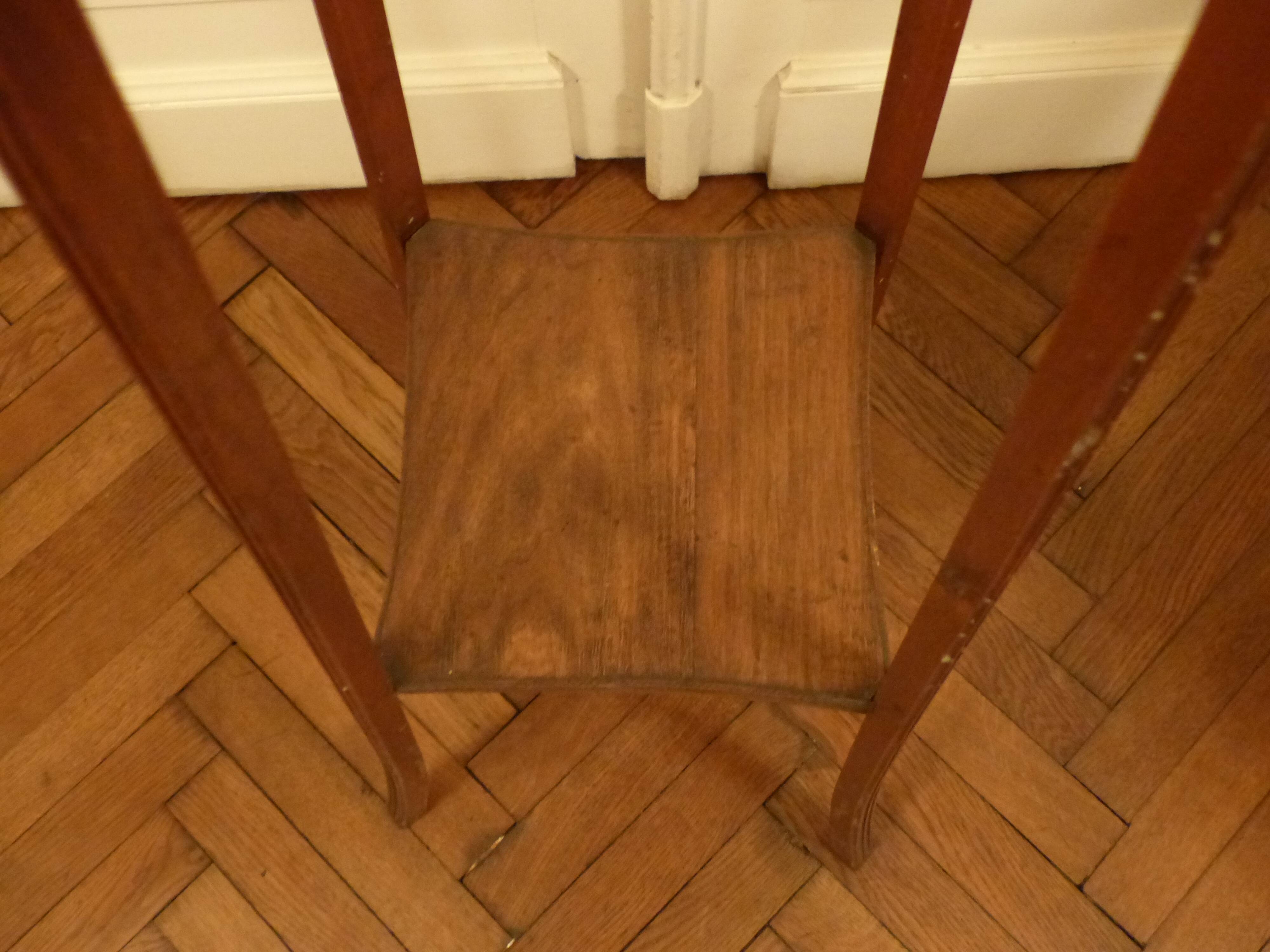Wooden pedestal with shelf 1900s