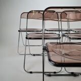 Set of 6 plia folding chairs by Giancarlo Piretti ed. Castelli, 1970s