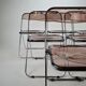 Set of 6 plia folding chairs by Giancarlo Piretti ed. Castelli, 1970s