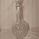 cut crystal wine carafe with a foot from "Lorraine", early 20th century