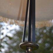 Vintage Sèvres crystal and wrought iron floor lamp from the 1950s