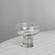 5 verres sur pied en verre épais