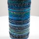 Vase bleu italien par Bitossi