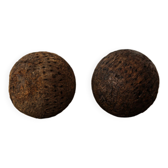 Set of two studded balls, 19th century