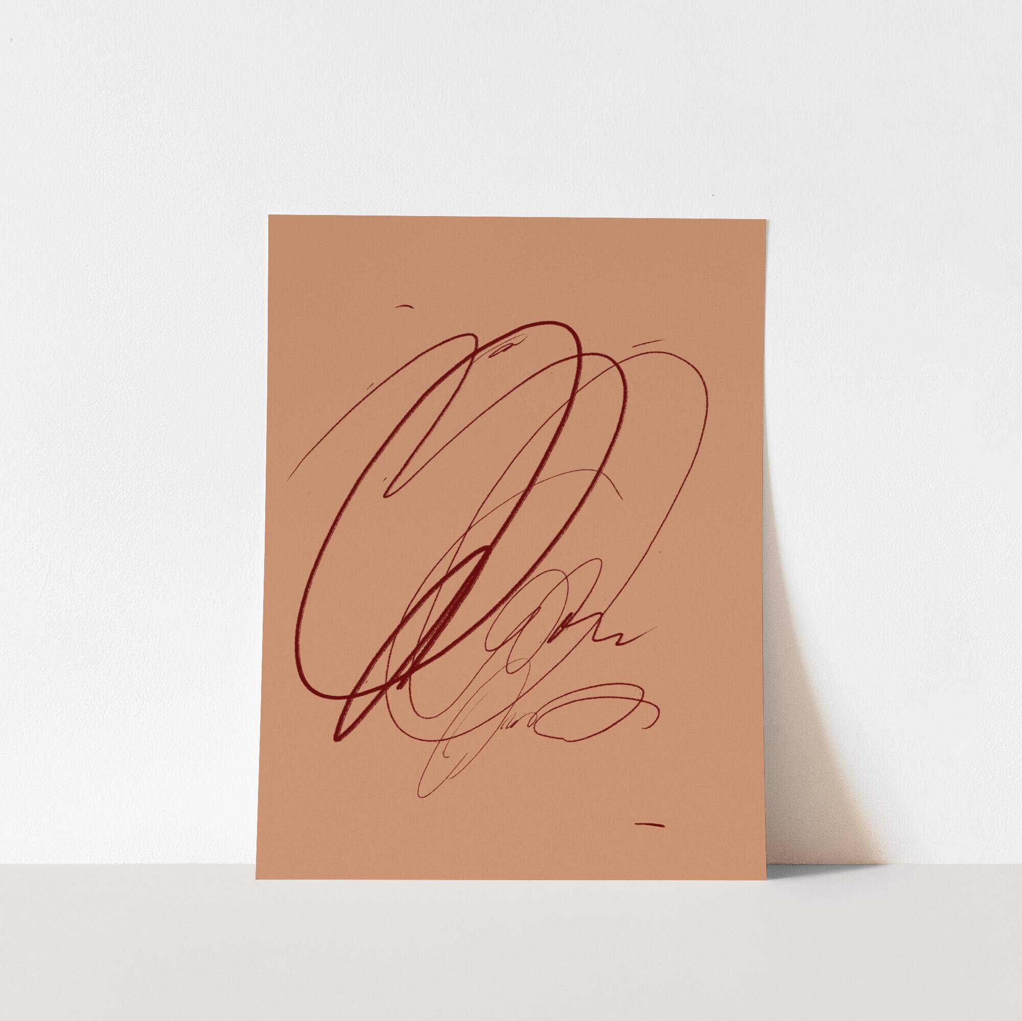 Abstract lines giclee print, 50x70 cm