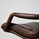 Vintage Mid-Century Danish Modern Leather Adjustable Easy Chair and Ottoman