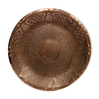Copper oriental tray