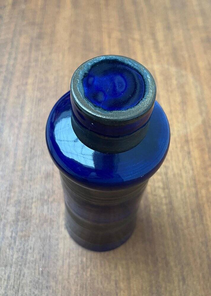 Mid-century German studio pottery bottle vase with lid by Cornelsen Kindermann, 1960s.