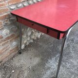 Red formica table