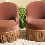 Pair of toad armchairs Napoleon III