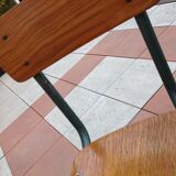 Suite of four school chairs 50/60 years