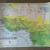 Ancienne carte Rossignol scolaire Montmorillon : L'Afrique Noire .