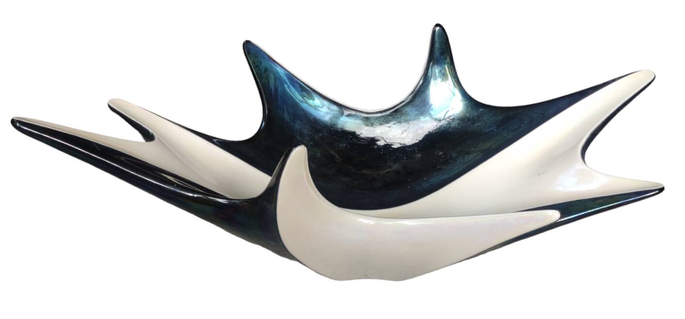 Very large Verceram iridescent ceramic bowl