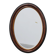 Deknudt Oval Wall Mirror with Walnut-Toned Frame and Gilt Inner Edge, Belgi