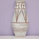 Vintage large white geometric west germany vase scheurich