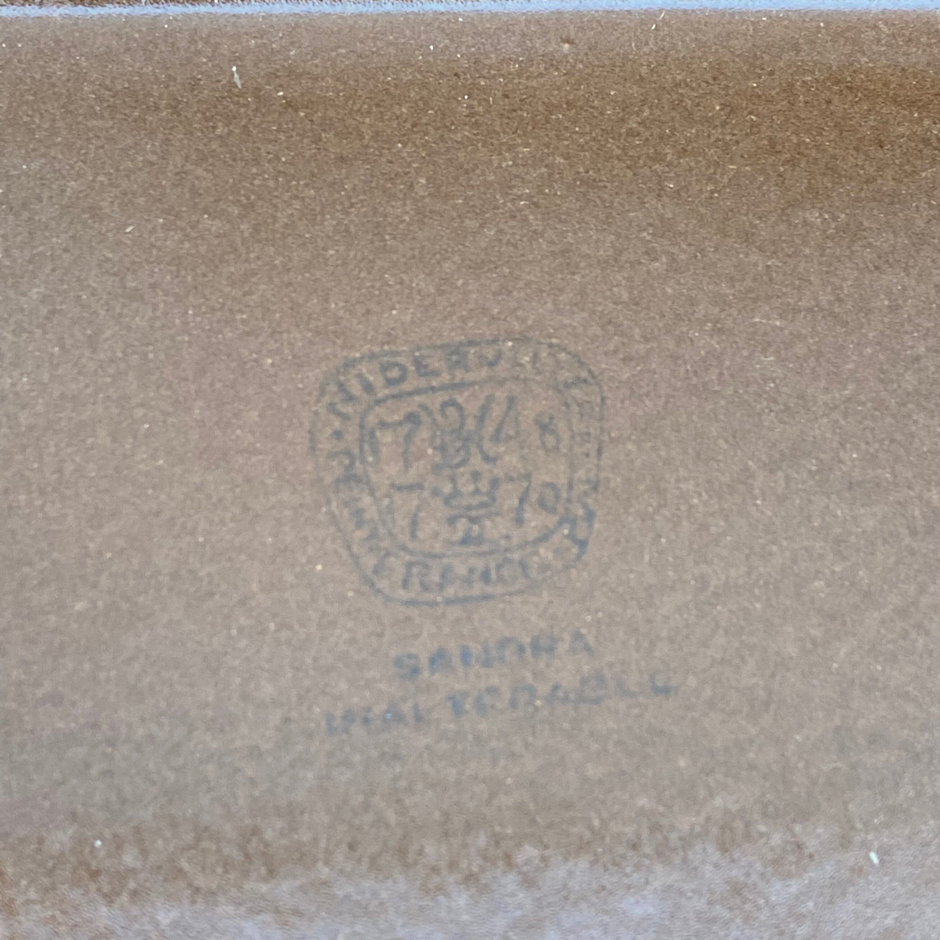 Set of 6 sandstone plates-Manufacture Niederviller