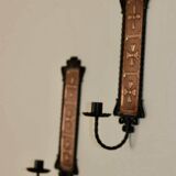 Pair Of Mid Century Swedish Copper Sconces