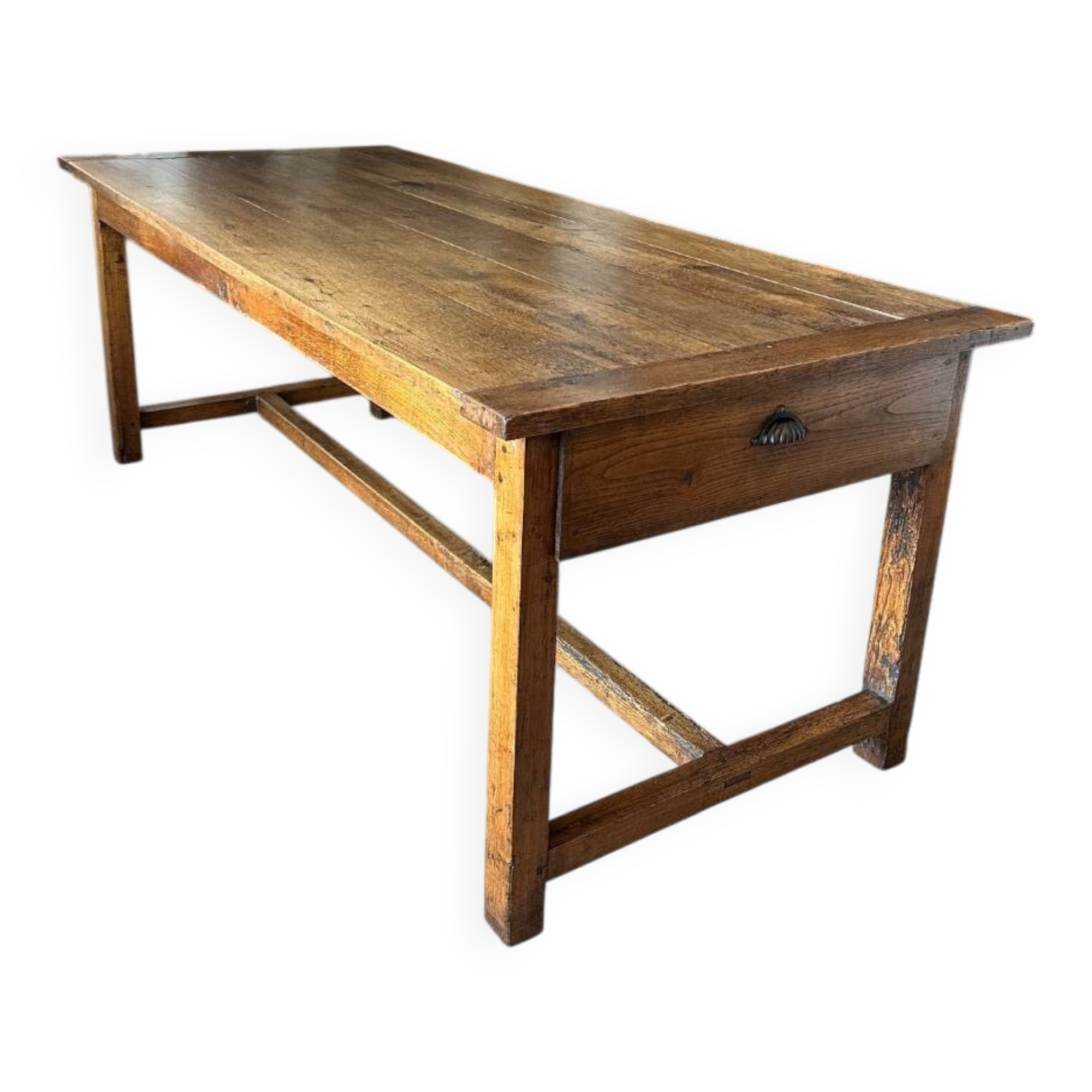 Table de ferme antique en chêne