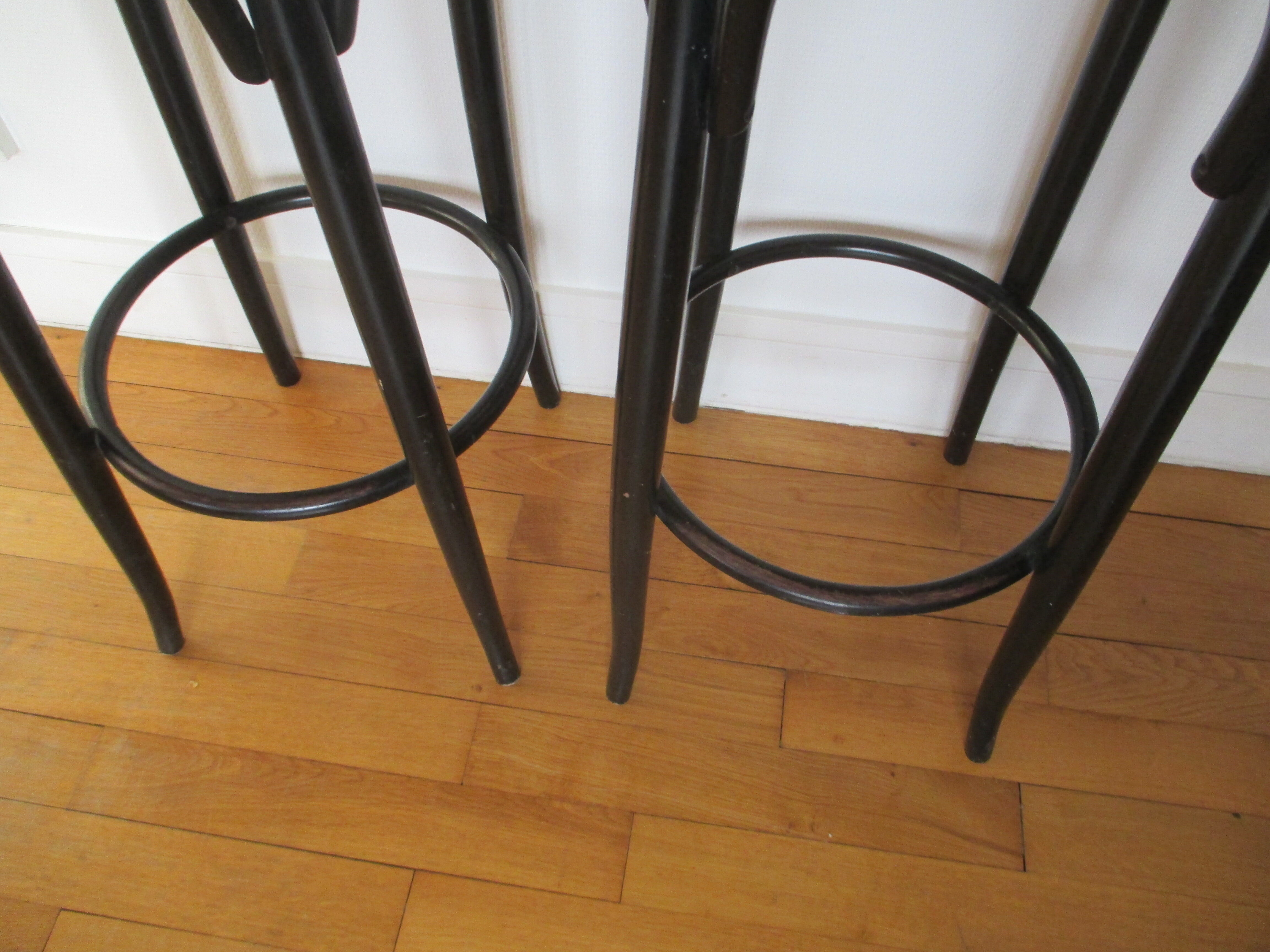 2 bar stools cannée canning bentwood